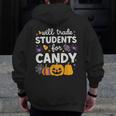 Will Trade Students For Candy Teacher Cute Halloween Men Zip Up Hoodie Back Print, funny design Will Trade Students For Candy Teacher Cute Halloween Men Zip Up Hoodie Back Print, funny design