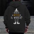 Which Witch Is Which Halloween Grammar Teacher Costume Men Zip Up Hoodie Back Print, funny design Which Witch Is Which Halloween Grammar Teacher Costume Men Zip Up Hoodie Back Print, funny design