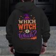 Which Witch Is Which Halloween For Women Men English Teacher Men Zip Up Hoodie Back Print, English Teacher Gifts, funny design