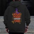 Witchy Halloween Hocus Pocus Everybody Focus Teacher Pumpkin Men Zip Up Hoodie Back Print, funny design Witchy Halloween Hocus Pocus Everybody Focus Teacher Pumpkin Men Zip Up Hoodie Back Print, funny design