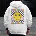 100th Day Of School Teacher Kids 100 Days Of School Men Zip Up Hoodie Back Print, funny design