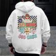 3rd Grade Boo Crew Third Grade Halloween Costume Teacher Kid Men Zip Up Hoodie Back Print, funny design