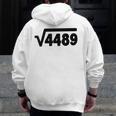67 Meme Square Root 4489 Six Seven Slang Math Teacher Men Zip Up Hoodie Back Print, funny design