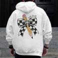 Back To School Hello Fifth Grade Teacher Coquette Pencil Bow Men Zip Up Hoodie Back Print, funny design