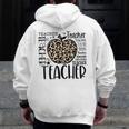 Back To School Teacher Life Apple Leopard Teacher Women Men Zip Up Hoodie Back Print, funny design Back To School Teacher Life Apple Leopard Teacher Women Men Zip Up Hoodie Back Print, funny design