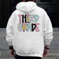 Back To School Third Grade Teacher First Day Of 3rd Grade Men Zip Up Hoodie Back Print, First Grade Teacher Gifts, funny design Back To School Third Grade Teacher First Day Of 3rd Grade Men Zip Up Hoodie Back Print, First Grade Teacher Gifts, funny design