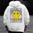 Choose To Include Special Education Teacher Autism Awareness Men Zip Up Hoodie Back Print, funny design