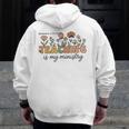 Christian Teacher Teaching Is My Ministry Faith Bible Verse Men Zip Up Hoodie Back Print, funny design