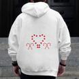 Christmas Candy Cane Work Of Heart Fourth 4th Grade Teacher Men Zip Up Hoodie Back Print, 4th Grade Teacher Gifts, funny design Christmas Candy Cane Work Of Heart Fourth 4th Grade Teacher Men Zip Up Hoodie Back Print, 4th Grade Teacher Gifts, funny design
