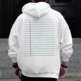 College Ruled Lined Paper Student Teacher Professor Costume Men Zip Up Hoodie Back Print, funny design College Ruled Lined Paper Student Teacher Professor Costume Men Zip Up Hoodie Back Print, funny design