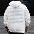 Colleged Ruled Paper Lined Writer Student Professor Teacher Men Zip Up Hoodie Back Print, funny design Colleged Ruled Paper Lined Writer Student Professor Teacher Men Zip Up Hoodie Back Print, funny design