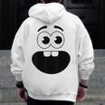 Creepy Carrots Face Teacher Halloween Costume Matching Men Zip Up Hoodie Back Print, funny design Creepy Carrots Face Teacher Halloween Costume Matching Men Zip Up Hoodie Back Print, funny design