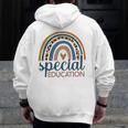 Cute Special Education Leopard Print SPED Teacher Idea Men Zip Up Hoodie Back Print, funny design Cute Special Education Leopard Print SPED Teacher Idea Men Zip Up Hoodie Back Print, funny design
