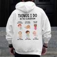 Daycare Preschool Infant Teacher Thing I Do In The Classroom Men Zip Up Hoodie Back Print, funny design Daycare Preschool Infant Teacher Thing I Do In The Classroom Men Zip Up Hoodie Back Print, funny design