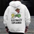 Electricity Explained Physics Nerd I Teacher School Men Zip Up Hoodie Back Print, funny design Electricity Explained Physics Nerd I Teacher School Men Zip Up Hoodie Back Print, funny design