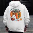 Fall Book Pumpkin Books Ghost Reading Halloween Teacher Men Zip Up Hoodie Back Print, funny design Fall Book Pumpkin Books Ghost Reading Halloween Teacher Men Zip Up Hoodie Back Print, funny design