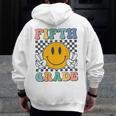 Fifth Grade Team Teachers Boys Girls Retro Smile 5th Grade Men Zip Up Hoodie Back Print, funny design Fifth Grade Team Teachers Boys Girls Retro Smile 5th Grade Men Zip Up Hoodie Back Print, funny design