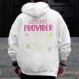Full Heart Daycare Provider Nanny Au Pair Pre-K Teacher Men Zip Up Hoodie Back Print, funny design