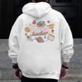 Future Teacher Costume For Kids Men Zip Up Hoodie Back Print, Future Teacher Gifts, funny design Future Teacher Costume For Kids Men Zip Up Hoodie Back Print, Future Teacher Gifts, funny design