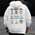 God Says Im Teacher Christian Back To School Religious Men Zip Up Hoodie Back Print, funny design God Says Im Teacher Christian Back To School Religious Men Zip Up Hoodie Back Print, funny design