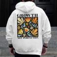 Growth Not Perfection Abstract Florals SPED Teacher Men Zip Up Hoodie Back Print, funny design Growth Not Perfection Abstract Florals SPED Teacher Men Zip Up Hoodie Back Print, funny design