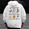 Halloween Reading Spooky Syllables Teacher Vintage Men Zip Up Hoodie Back Print, funny design