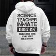 Halloween Science Teacher Prisoner Costume Men Zip Up Hoodie Back Print, Science Teacher Gifts, funny design Halloween Science Teacher Prisoner Costume Men Zip Up Hoodie Back Print, Science Teacher Gifts, funny design