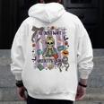 Halloween Skeleton Teacher I'Ll Just Wait Until It's Quiet Men Zip Up Hoodie Back Print, funny design Halloween Skeleton Teacher I'Ll Just Wait Until It's Quiet Men Zip Up Hoodie Back Print, funny design