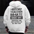 Halloween History Teacher Prisoner Costume Men Zip Up Hoodie Back Print, History Teacher Gifts, funny design Halloween History Teacher Prisoner Costume Men Zip Up Hoodie Back Print, History Teacher Gifts, funny design