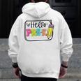 Hello Pre-K Team Preschool Teacher Kids Back To School Men Zip Up Hoodie Back Print, funny design Hello Pre-K Team Preschool Teacher Kids Back To School Men Zip Up Hoodie Back Print, funny design
