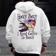 Hocus Pocus I Need Coffee To Focus Halloween Teacher Men Zip Up Hoodie Back Print, funny design