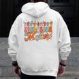Inclusion Matters Groovy American Sign Language ASL Teacher For Men Women Men Zip Up Hoodie Back Print, Groovy Teacher Gifts, funny design