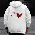 Kindergarten Has My Heart Buffalo Print Teacher Valentine Men Zip Up Hoodie Back Print, funny design