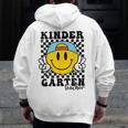 Kindergarten Teacher Hippie Smile Face Back School Men Zip Up Hoodie Back Print, funny design Kindergarten Teacher Hippie Smile Face Back School Men Zip Up Hoodie Back Print, funny design