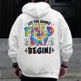 Let The Games Field Day Begin Tie Dye Adults Teacher Kids Men Zip Up Hoodie Back Print, funny design Let The Games Field Day Begin Tie Dye Adults Teacher Kids Men Zip Up Hoodie Back Print, funny design