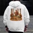 Librarian Turkey Reading Book Fall Thanksgiving Teacher Book Men Zip Up Hoodie Back Print, funny design Librarian Turkey Reading Book Fall Thanksgiving Teacher Book Men Zip Up Hoodie Back Print, funny design