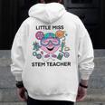 Little Miss Stem Teacher Men Zip Up Hoodie Back Print, funny design Little Miss Stem Teacher Men Zip Up Hoodie Back Print, funny design