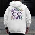 Little Mr Miss SMARTY PANTS Graduation Alumni Teacher Men Zip Up Hoodie Back Print, funny design