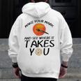 Make Mark Paintbrush International Dot Day Art Teacher Men Zip Up Hoodie Back Print, funny design Make Mark Paintbrush International Dot Day Art Teacher Men Zip Up Hoodie Back Print, funny design