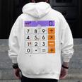 Math Teacher Halloween Costume Calculator Math Pun Men Zip Up Hoodie Back Print, funny design Math Teacher Halloween Costume Calculator Math Pun Men Zip Up Hoodie Back Print, funny design