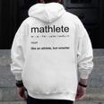 Mathlete Definition Math Math Teacher Nerd Geek Men Women Girls Kids Men Zip Up Hoodie Back Print, funny design