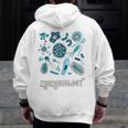 Microbiology Teacher Science Instructor Tee Shirt For Men Women Men Zip Up Hoodie Back Print, Science Teacher Gifts, funny design