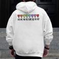 Music Teacher Hearts Music Teaching Men Zip Up Hoodie Back Print, funny design