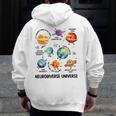 Neurodiverse Universe Space Planet Special Education Teacher Men Zip Up Hoodie Back Print, funny design Neurodiverse Universe Space Planet Special Education Teacher Men Zip Up Hoodie Back Print, funny design