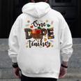 One Dope Teacher Men Zip Up Hoodie Back Print, funny design One Dope Teacher Men Zip Up Hoodie Back Print, funny design