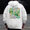 One Lucky Teacher St Patrick's Day Irish Teacher Lucky Era Men Zip Up Hoodie Back Print, funny design One Lucky Teacher St Patrick's Day Irish Teacher Lucky Era Men Zip Up Hoodie Back Print, funny design