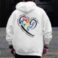Para Heart Teacher Paraprofessional Paraeducator Men Women Men Zip Up Hoodie Back Print, funny design
