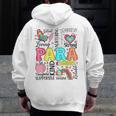 Para Paraprofessional Paraeducator Teacher Back To School Men Zip Up Hoodie Back Print, funny design