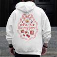 Preschool Pre-K Is My Jam Strawberry Girl Teacher Kids Men Zip Up Hoodie Back Print, funny design