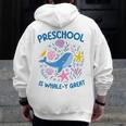 Preschool Is Whale-y Great Preschool Teacher Men Zip Up Hoodie Back Print, funny design Preschool Is Whale-y Great Preschool Teacher Men Zip Up Hoodie Back Print, funny design